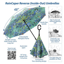 van Gogh Irises Reverse Umbrella