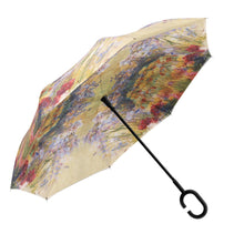 Tiffany Peonies and Iris Reverse Umbrella - Original Design