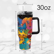 30 oz Tumbler - Laurel Burch "Dogs, Dogs, Dogs"