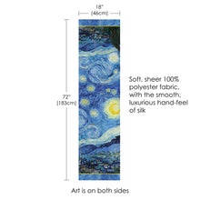 van Gogh Starry Night Silky-soft Polyester Sheer Long Scarf
