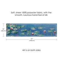 Monet Water Lilies Silky-soft Polyester Sheer Long Scarf