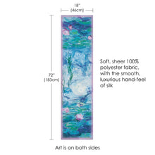 Monet Nymphéas Silky-soft Polyester Sheer Long Scarf