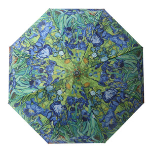 van Gogh Irises Reverse Umbrella