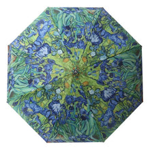 RainCaper van Gogh Irises Folding Travel Umbrella