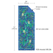van Gogh Irises Silk Blend Women's Fashion Shawl