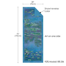 Monet Water Lilies Silk Blend Women's Fashion Shawl