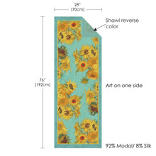 van Gogh Sunflowers Silk Blend Women's Fashion Shawl