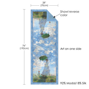 Monet Woman Parasol Silk Blend Women's Fashion Shawl