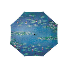 Monet Water Lilies Travel Umbrella – Compact, One-Touch Open & Close