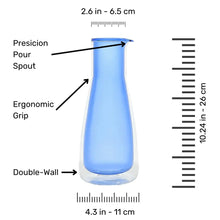 Rocks Carafe Blue – Blue Glass Carafe (1000ml) – Double-Wall | Cloudnola