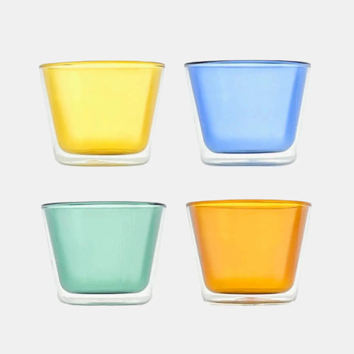 Rocks Double-Wall Glasses – Color Set (280ml) – Double Glass Cups | Cloudnola