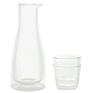 Rocks Set Clear – Water Carafe & 2 Glasses – Double-Wall | Cloudnola