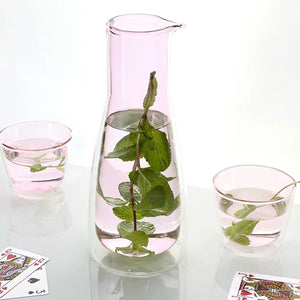 Rocks Set Pink – Pink Glass Carafe & 2 Glasses – Double-Wall | Cloudnola