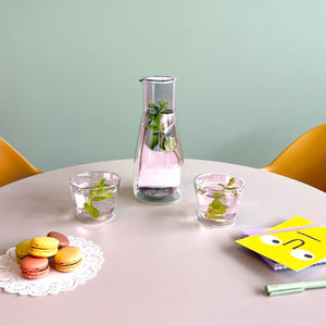 Rocks Set Pink – Pink Glass Carafe & 2 Glasses – Double-Wall | Cloudnola