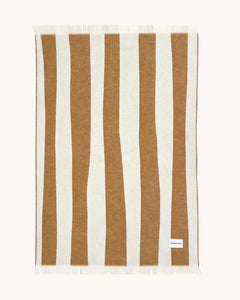 Blanket ROUGH STRIPE Terra Brown 4.25 x 6.5 ft
