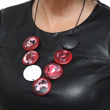 Red Marble Resin Necklace