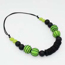 Wild Lime Mixed Media Statement Necklace
