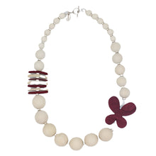 Purple and White Flutter Statement Necklace