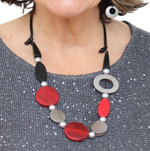 Cabernet Chrome Statement Necklace