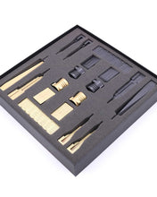 Chess Set Luxury Bronze NEW YORK with Marble Hatch Board