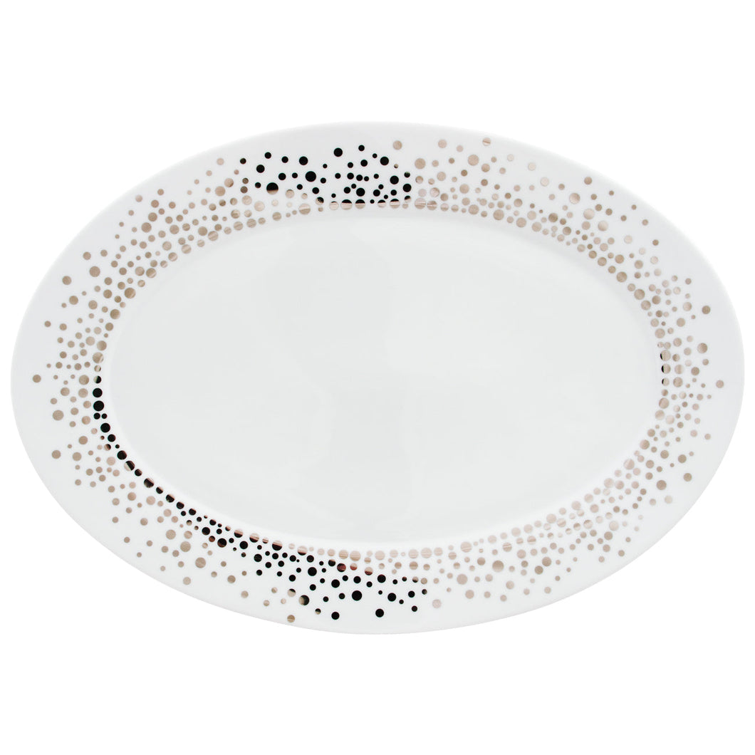 Silver Rain Large Oval Platter