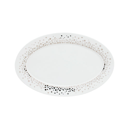 Silver Rain Small Oval Platter
