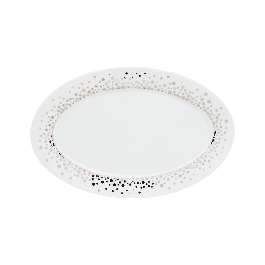 Silver Rain Small Oval Platter
