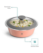 Vaya HauteCase - 50.7 fl.oz - Sandy Coral - with Glass Lid