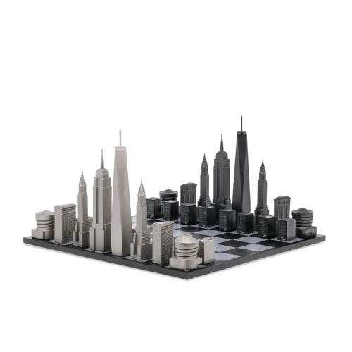 Skyline Chess Set - New York Edition Stainless Steel