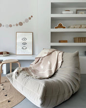 Maison Deux x Smiley Blanket SMILEY White / Grey Print 4.25 x 6.5 ft