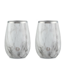 Stainless Steel Sauvignon Blanc Wine Glass, Set of 2 - Marble