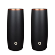 Stainless Steel Highball Cocktail Glass Set, Set of 2 - Black