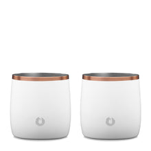 Stainless Steel Rocks Glass, Set of 2 - White