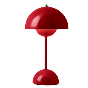 Flowerpot Portable LED Table Lamp Vermillion Red