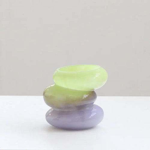 Swirl Vase Lime - Medium Lime Green Vase