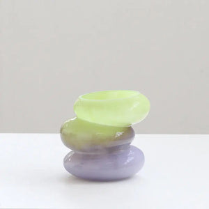Swirl Vase Lime - Medium Lime Green Vase