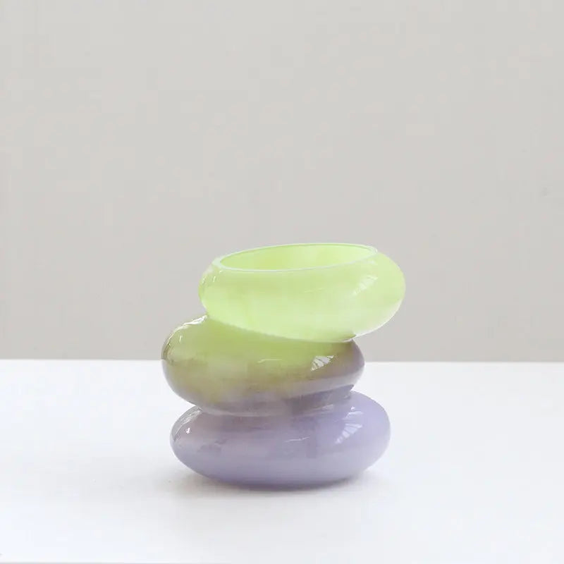 Swirl Vase Lime - Medium Lime Green Vase
