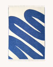 Blanket SWIRL Cobalt Blue / White 4.25 x 6.5 ft