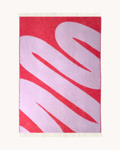 Blanket SWIRL Lilac / Scarlet 4.25 x 6.5 ft