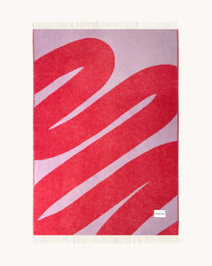 Blanket SWIRL Lilac / Scarlet 4.25 x 6.5 ft
