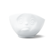 16 oz Bowl - Sulking Face - white porcelain bowl