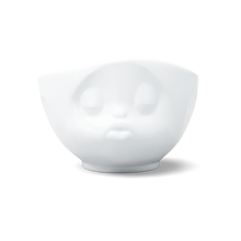 16 oz Bowl - Kissing Face - white porcelain bowl
