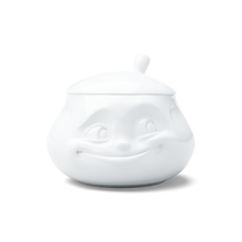 FIFTYEIGHT TASSEN Sugar Bowl with Lid Sweet Face white porcelain