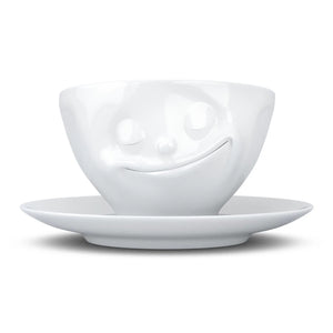Coffee Cup with Saucer, Happy Face
