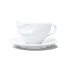 Coffee Cup with Saucer - Winking Face - alternate product view