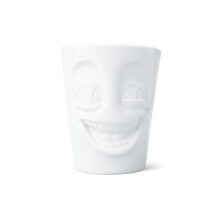 Mug with Handle - Joking Face - white porcelain mug with handle