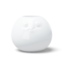FIFTYEIGHT TASSEN Tall Flower Vase Amused Face white porcelain
