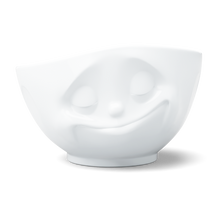 XL Bowl - Happy Face, 33 oz - white porcelain XL bowl