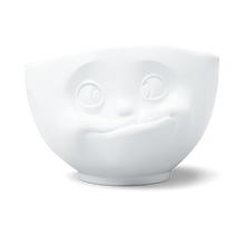 XL Bowl - Tasty Face, 33 oz - white porcelain XL bowl