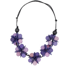 Purple Cascading Blooms Necklace